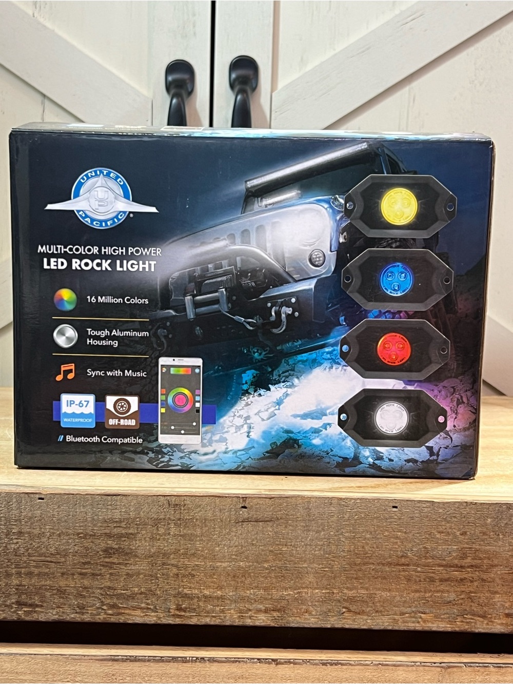 United Pacific 36604 Bluetooth Multi-Color LED Rock Light New In Box